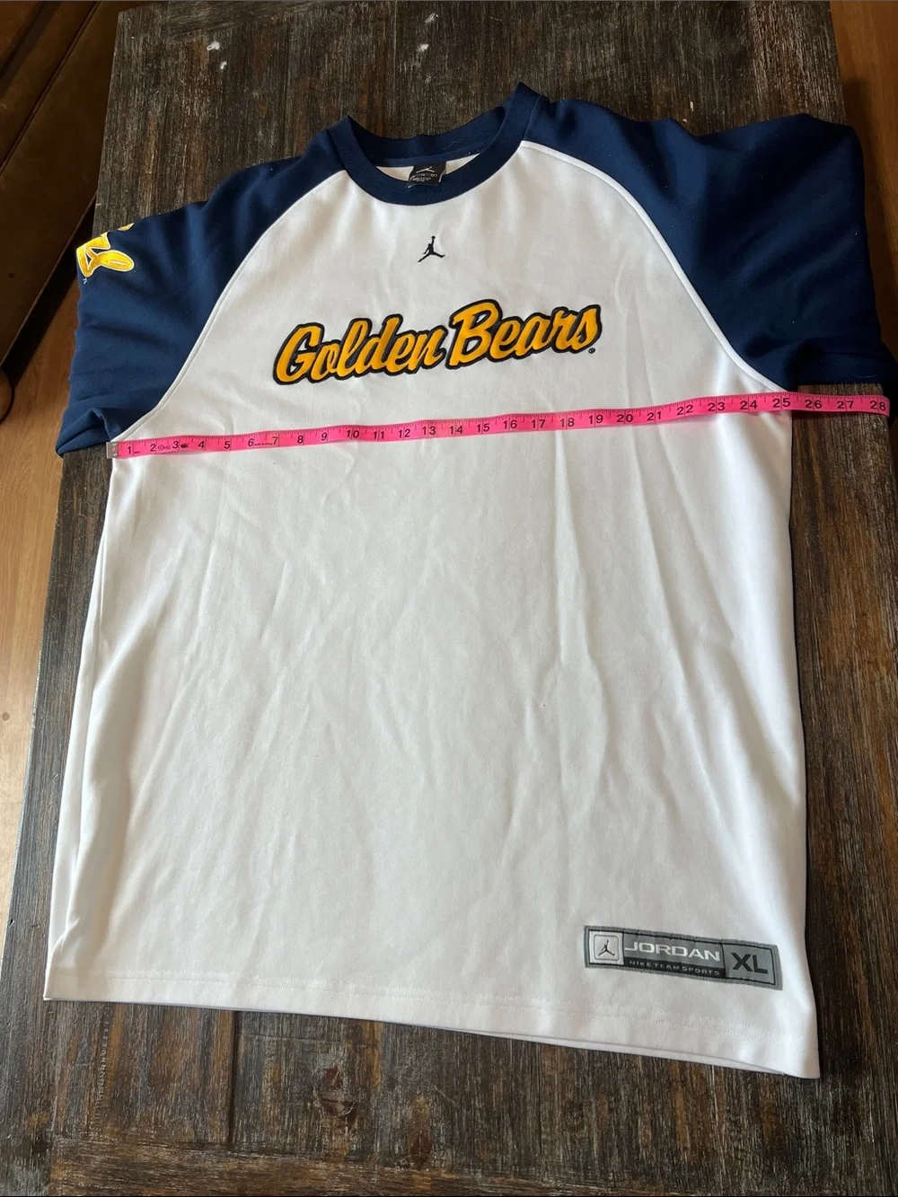 Jordan Golden Bears Long Sleeve - White/Navy/Gold